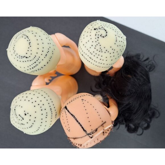 Vintage Creepy Dolls Haunted Terror Sisters Sleepy Eyes Lot Of 5 Cone DIY Craft - Picture 10 of 13